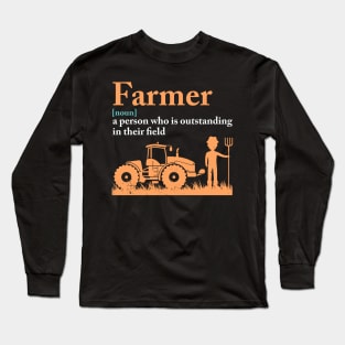 FARMER Fashion Stylish Tees Reflecting the Agriculture Lifestyle Trend Long Sleeve T-Shirt